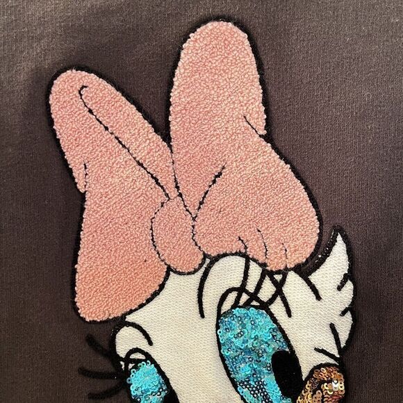 Zara Girls Disney Daisy Duck Sequin Applique Sweatshirt Size 6 - Picture 9 of 14